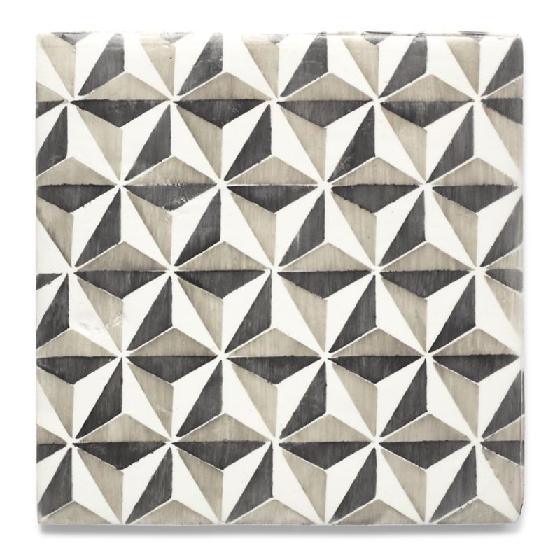 6" x 6" Hoshi decorative field in charcoal and oxford